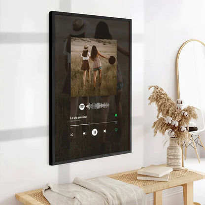 Personalized Music Plaque - Dim Image Backdrop