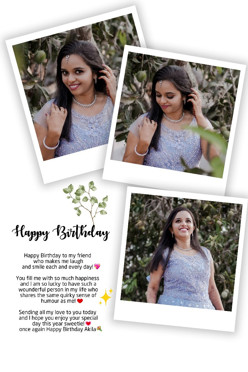 Customised birthday Polaroid frame