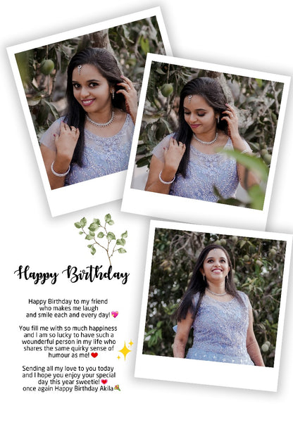 Customised birthday Polaroid frame