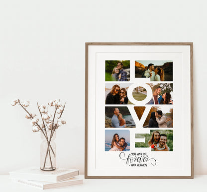 Love Collage frame with message
